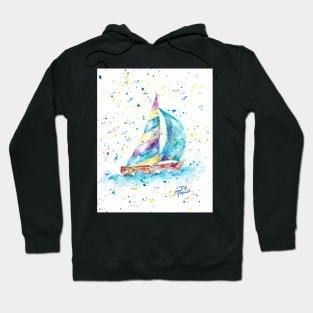 Sailboat by Jan Marvin Hoodie